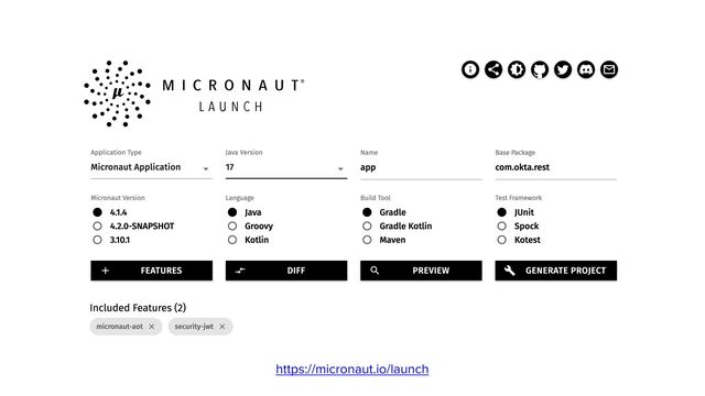 https://micronaut.io/launch
