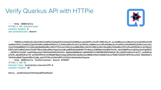 Verify Quarkus API with HTTPie
