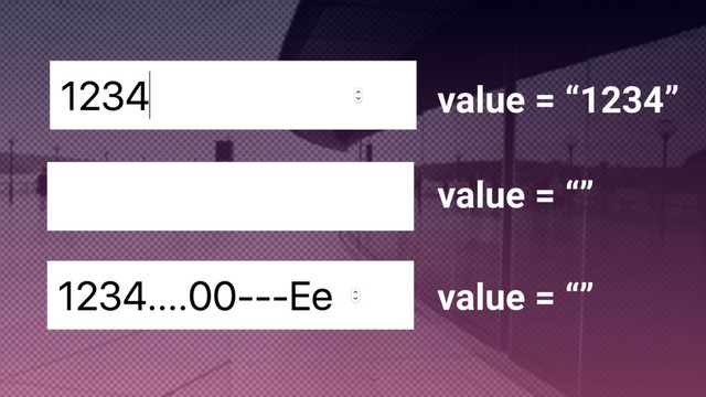 value = “1234”
value = “”
value = “”
