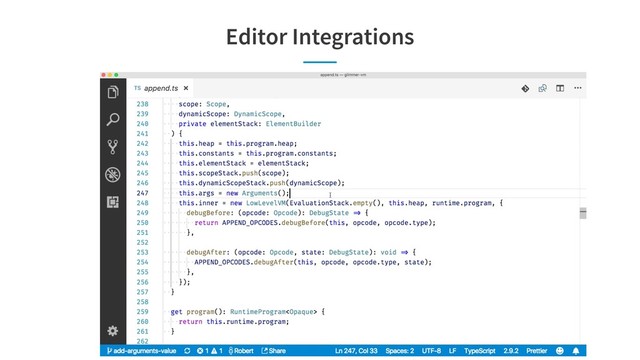 Editor Integrations
