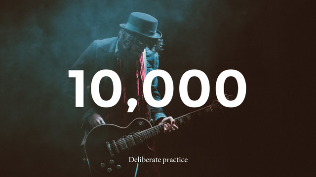 10,000
Deliberate practice
