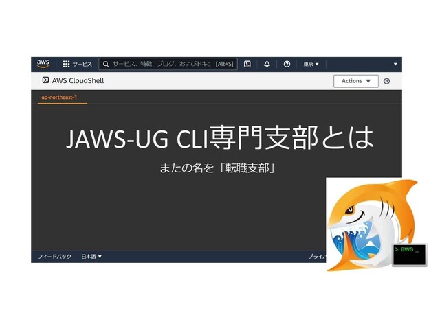 JAWS-UG CLI専門支部とは
またの名を「転職支部」
