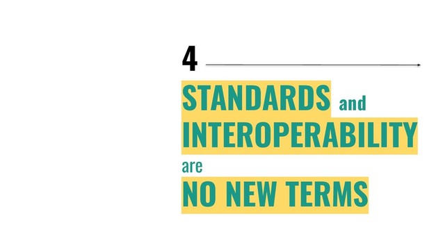 STANDARDS and
INTEROPERABILITY
are
NO NEW TERMS
4
