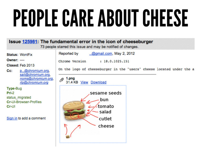 PEOPLE CARE ABOUT CHEESE
