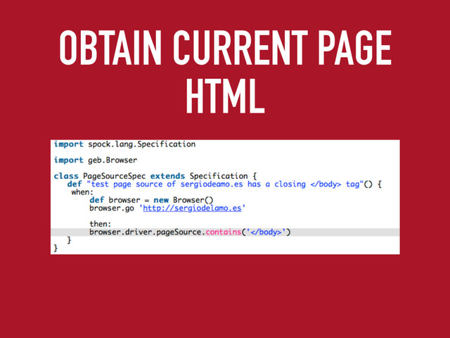 OBTAIN CURRENT PAGE
HTML
