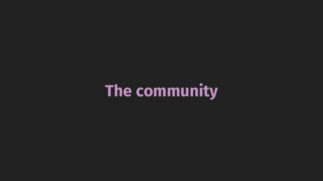 The community
