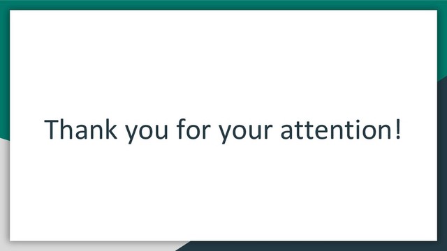 Thank you for your attention!
