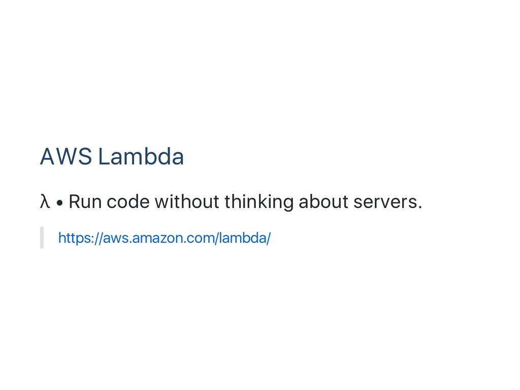 Intro to AWS Lambda for Verizon - Speaker Deck