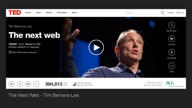 The Next Web - Tim Berners-Lee
