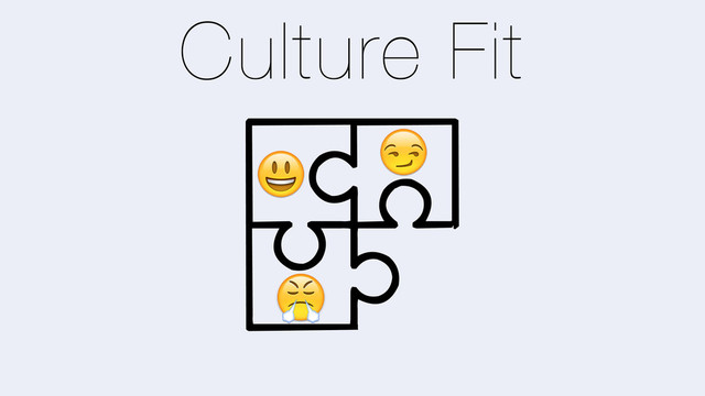 Culture Fit
?
D
E
