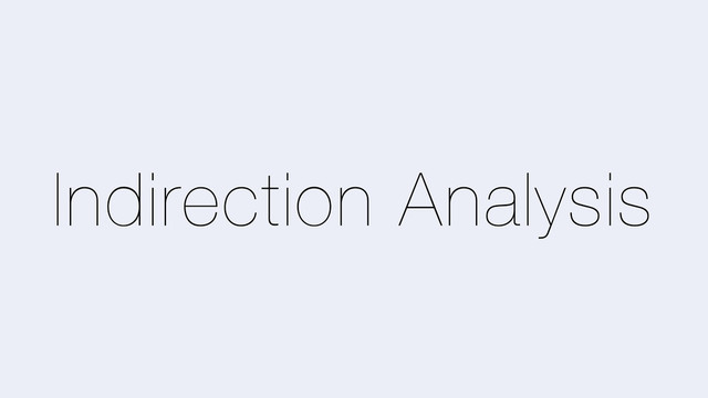 Indirection Analysis
