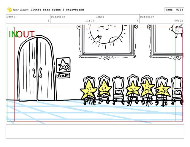 Scene
1
Duration
11:05
Panel
8
Duration
00:21
Little Star Scene 2 Storyboard Page 8/34
