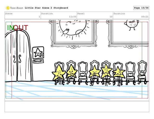 Scene
1
Duration
11:05
Panel
10
Duration
00:21
Little Star Scene 2 Storyboard Page 10/34
