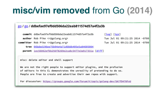 misc/vim removed from Go (2014)
