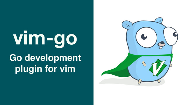 vim-go
Go development
plugin for vim
