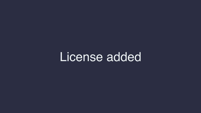 License added
