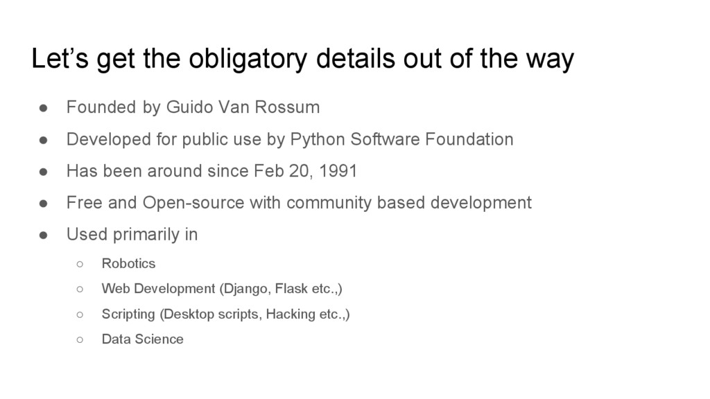 Introduction to Python Programming - Speaker Deck