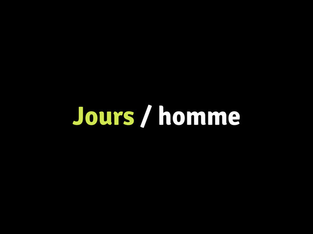 Jours / homme
