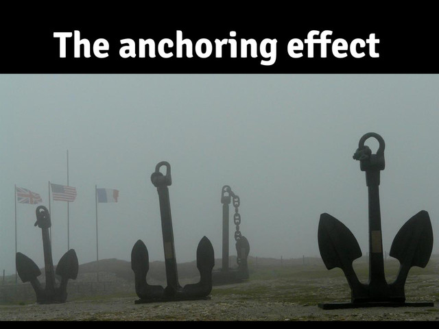 The anchoring effect
