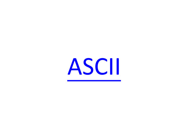 ASCII

