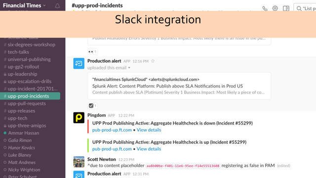 Slack integration
