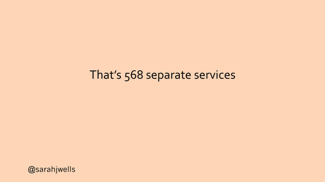 @sarahjwells
That’s 568 separate services
