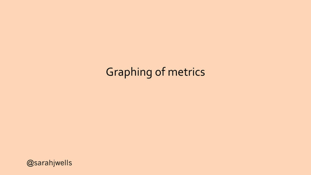 @sarahjwells
Graphing of metrics
