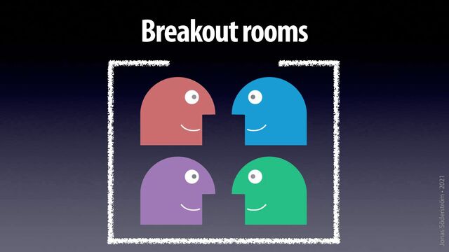Jonas Söderström • 2021
Breakout rooms
