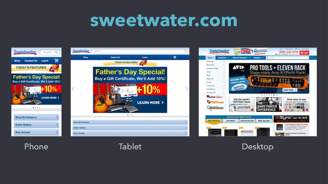 sweetwater.com
Phone Tablet Desktop
