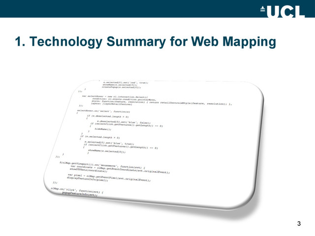 1. Technology Summary for Web Mapping
3
