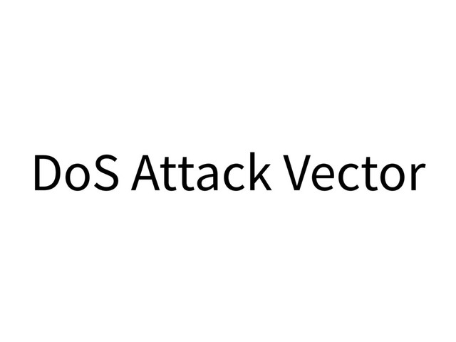 DoS Attack Vector
