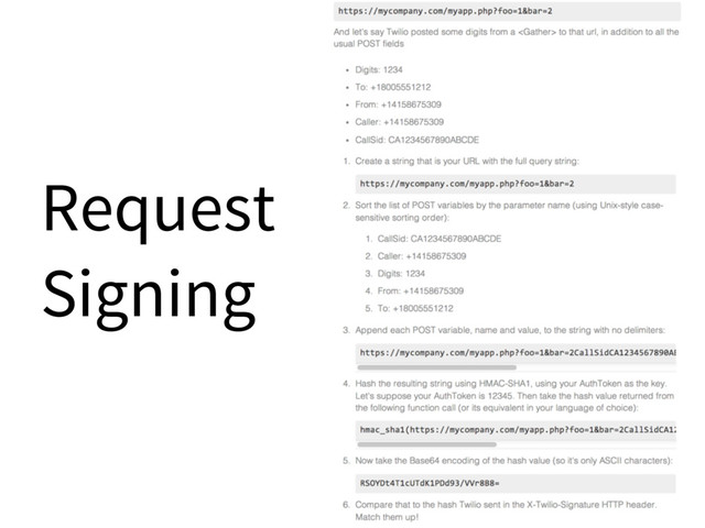 Request
Signing
