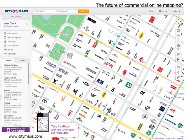 The future of commercial online mapping?
www.citymaps.com
