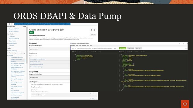 ORDS DBAPI & Data Pump
