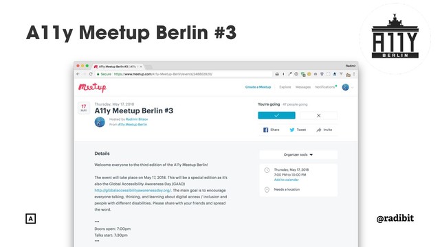 @radibit
A11y Meetup Berlin #3

