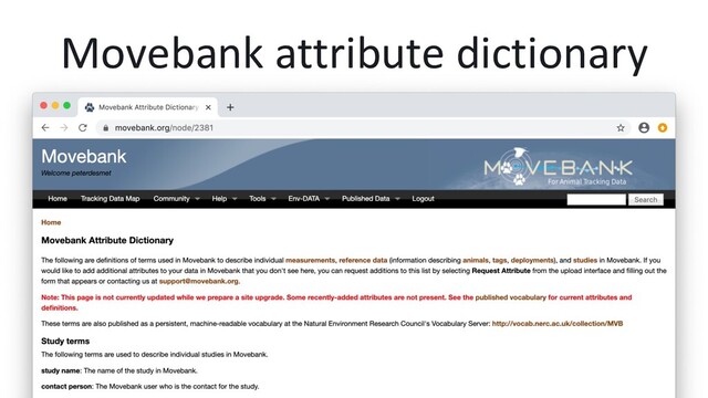 Movebank attribute dictionary
