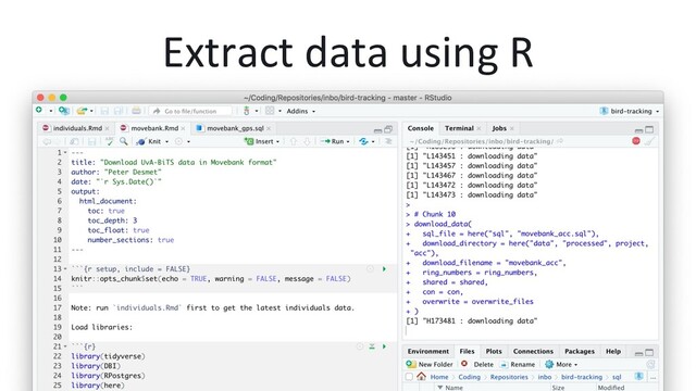 Extract data using R
