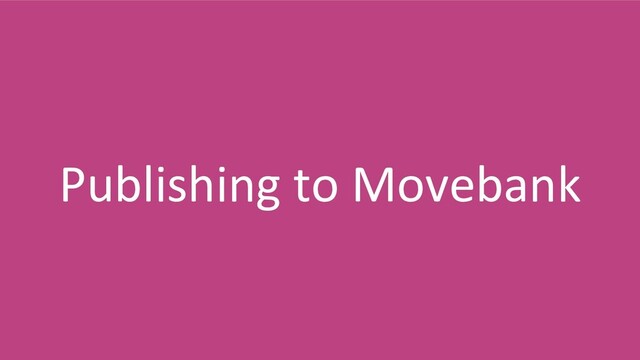 Publishing to Movebank
