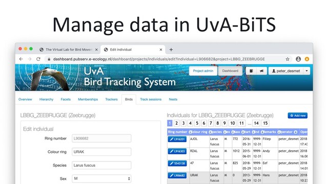 Manage data in UvA-BiTS
