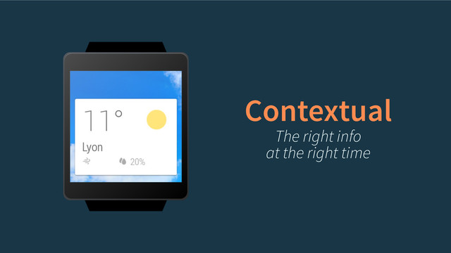 Contextual
The right info
at the right time
