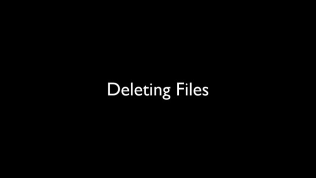 Deleting Files
