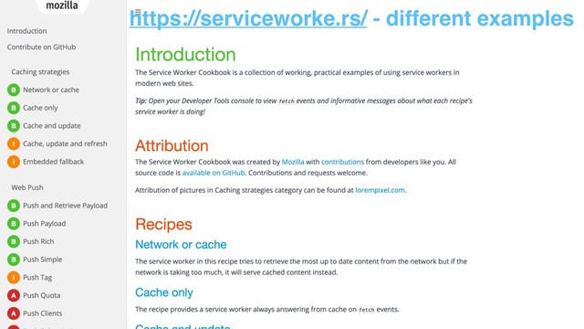 https://serviceworke.rs/ - different examples
