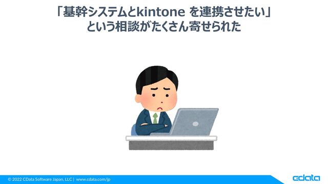 © 2022 CData Software Japan, LLC | www.cdata.com/jp
「基幹システムとkintone を連携させたい」
という相談がたくさん寄せられた
