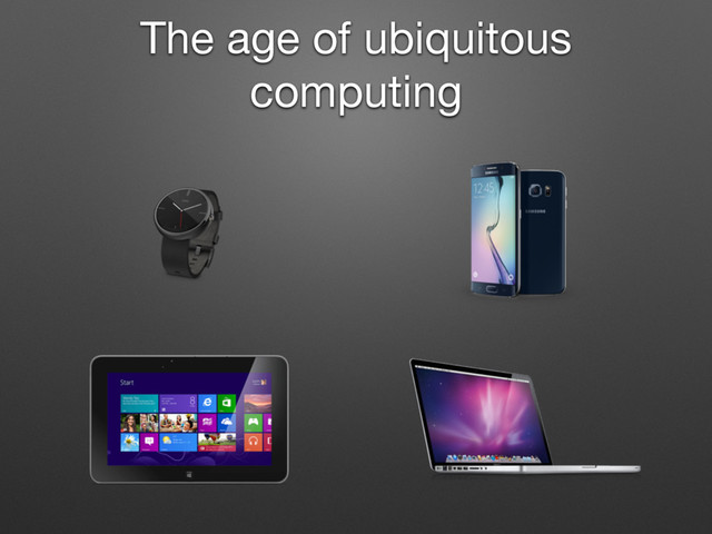 The age of ubiquitous
computing
