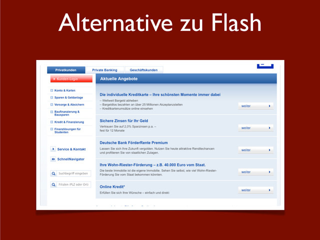 Alternative zu Flash
