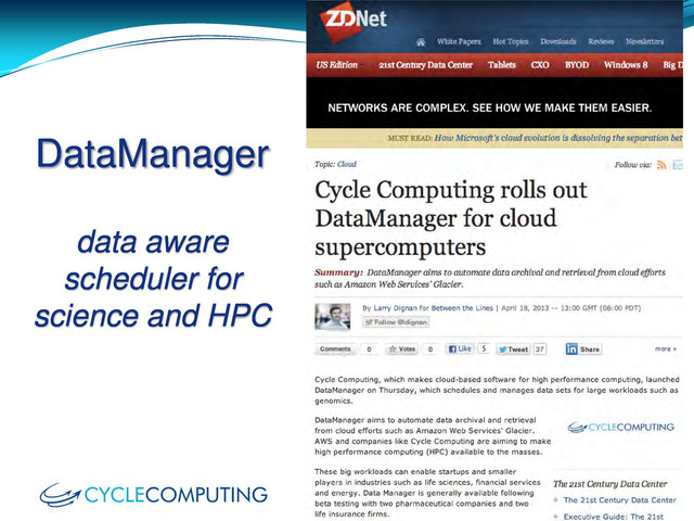 DataManager
data aware
scheduler for
science and HPC
