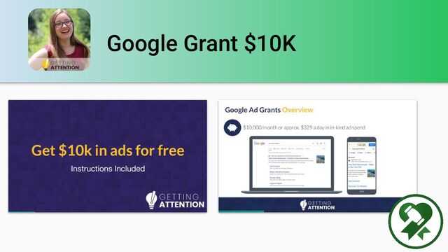 Google Grant $10K
