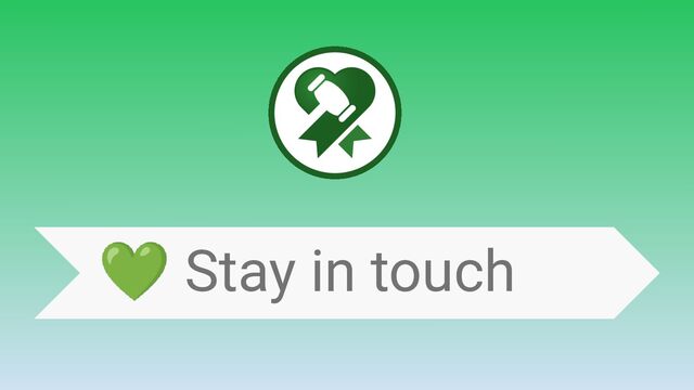💚 Stay in touch
