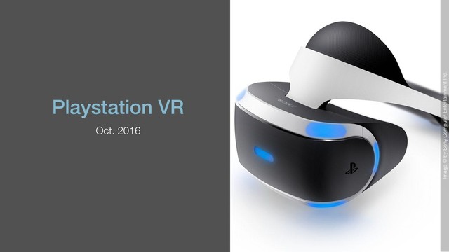 Playstation VR
Oct. 2016
Image © by Sony Computer Entertainment Inc.
