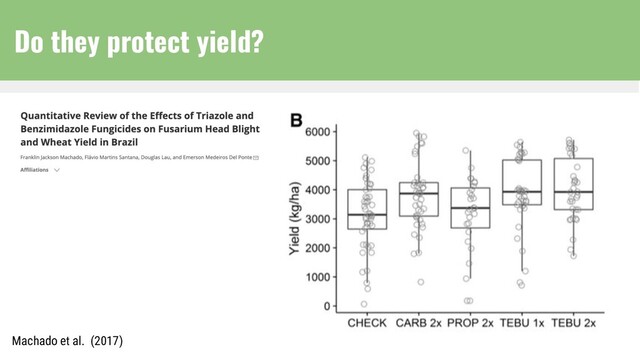 Machado et al. (2017)
Do they protect yield?
